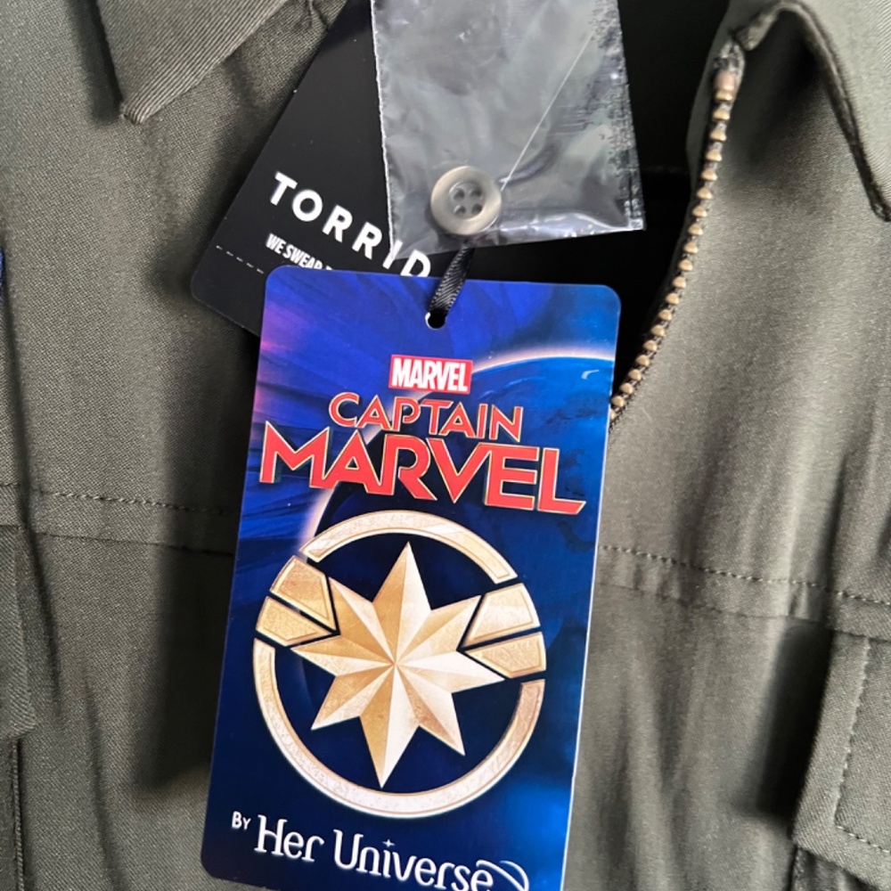 Torrid Captain Marvel Patchwork Shirt Dress 6X NWT - Picture 7 of 7